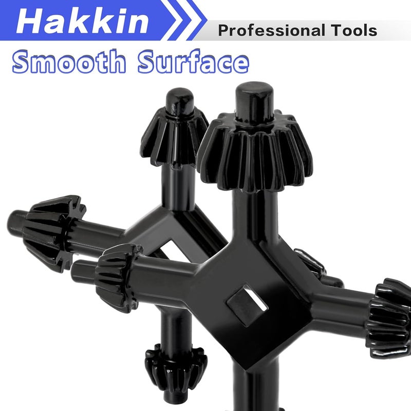 Hakkin 2Pcs 4 in 1 Drill Chuck Key Hand Drill Chuck Wrench, 1/4”, 3/8”, 1/2”, 5/8”, 3/4”, 1” Universal Chuck Key Power Drilling Tool for Home Improvement Repair Tools (Size L+S1) - Image 3